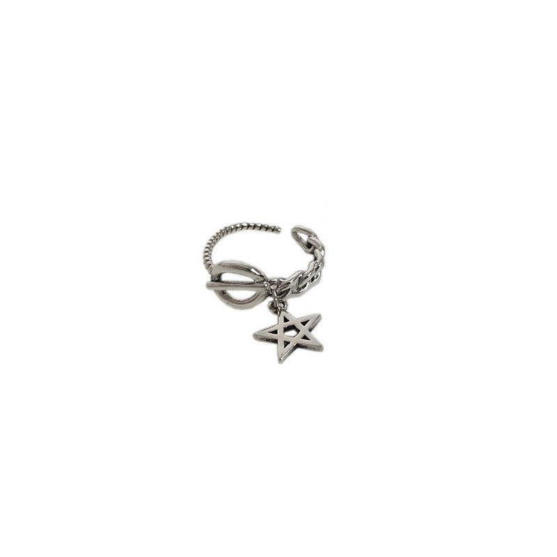 Sterling Silver Ring | Braided Band Magen David