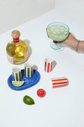 Ceramic Tequila Glass Set | Cobalt & Olive