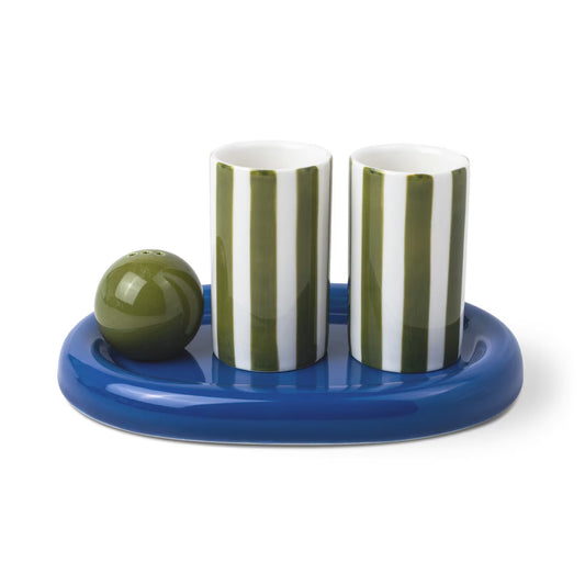 Ceramic Tequila Glass Set | Cobalt & Olive