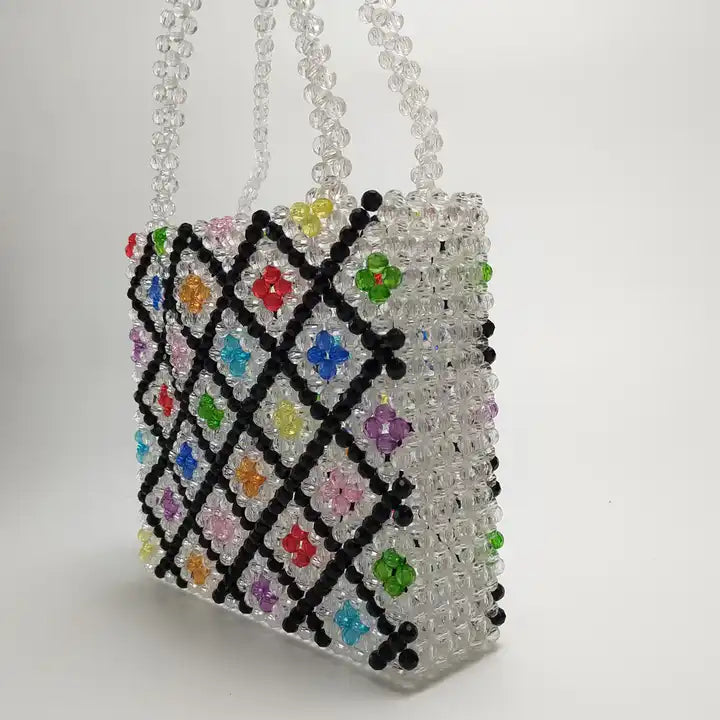 Beaded Bag - diamond geometric