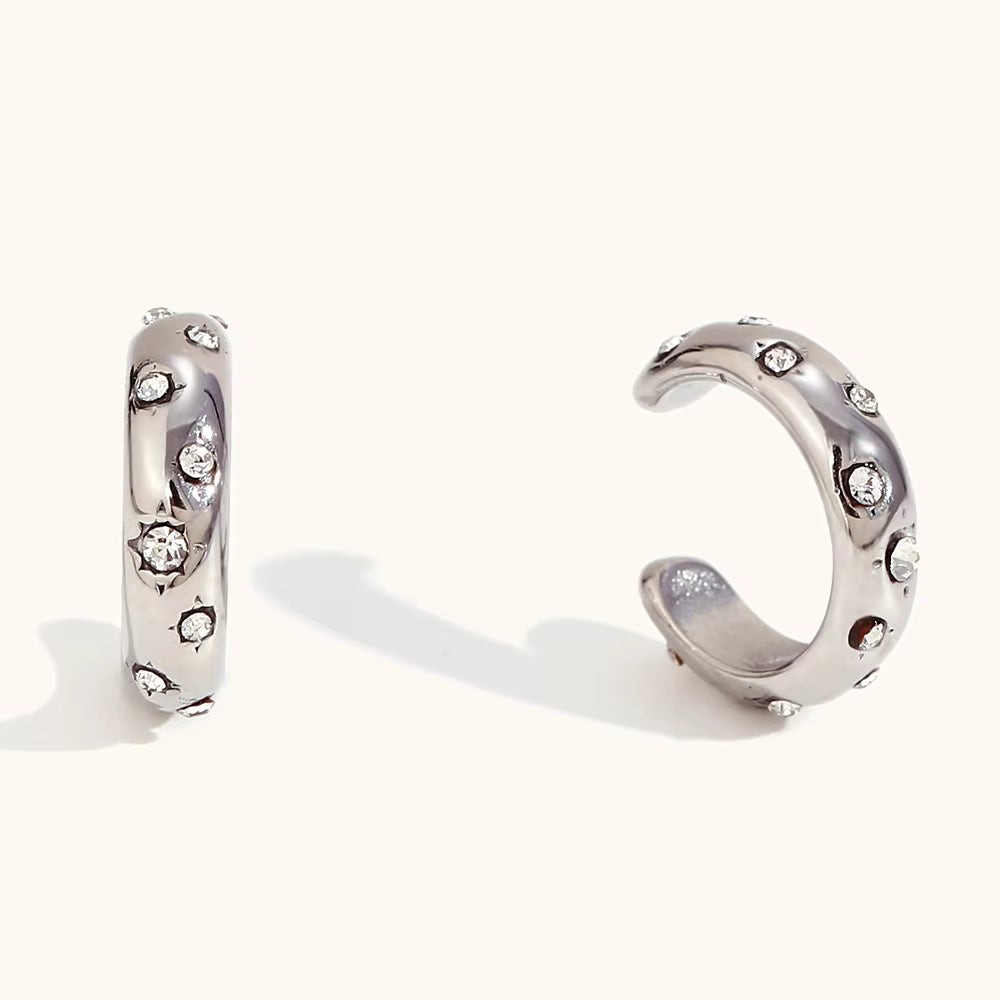 mini hoop ear cuff | gold & silver