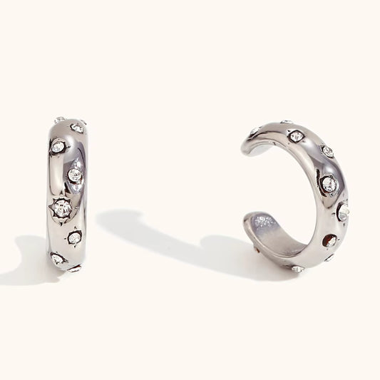 mini hoop ear cuff | gold & silver
