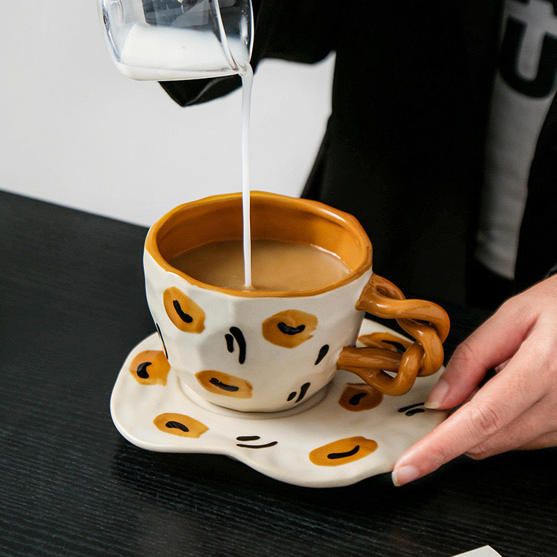 Twist Mug & Saucer Set | various colours