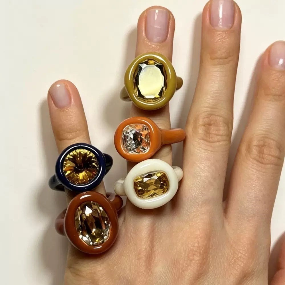 Colourful Resin Acrylic Rings | More Colours