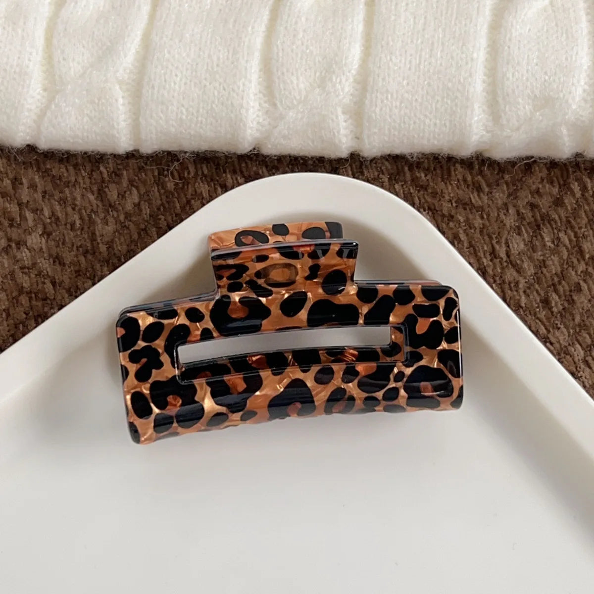 Animal Print Hair Claw | Square - Medium