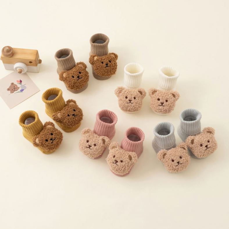 Teddy Bear Baby Socks | Various Colours