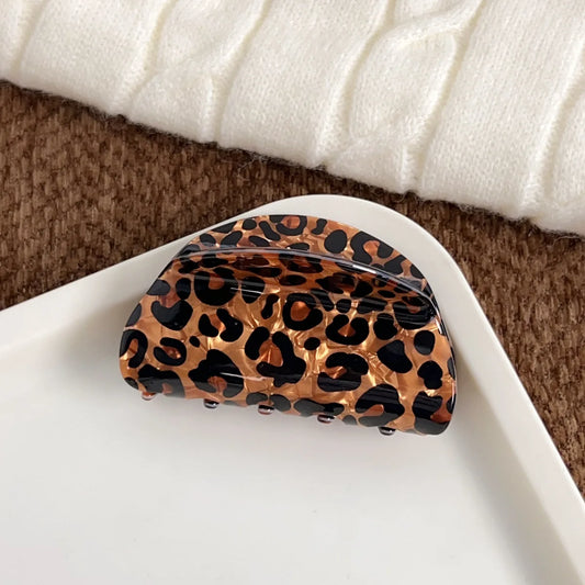 Animal Print Hair Claw | Round - Medium