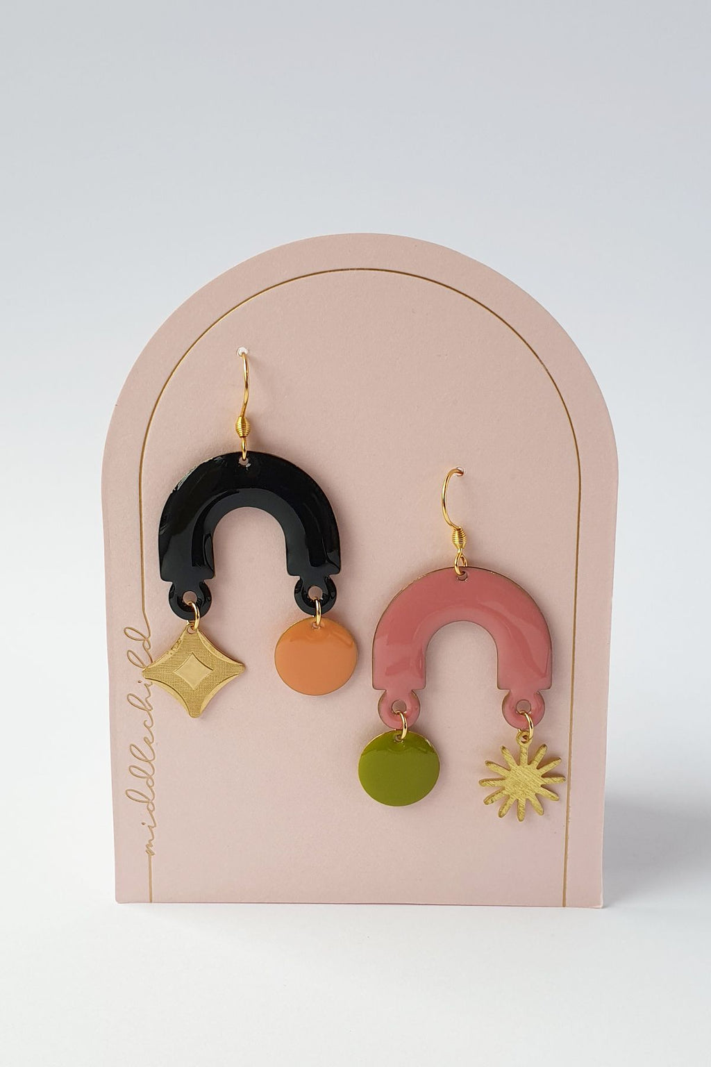 Confection Earrings | Black / Pink