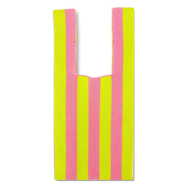 Knit Tote Bag  | Assorted Stripe Colours