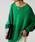 Double Sided Knit Top | Green Blue