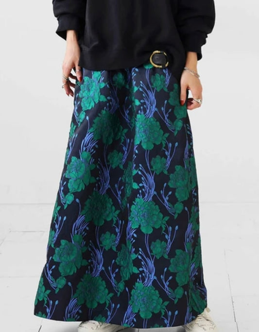 Floral Jacquard Skirt