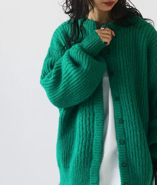 Chunky Cardigan | Teal