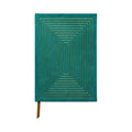 Suede Journal with Pocket | Linear Boxes - Green