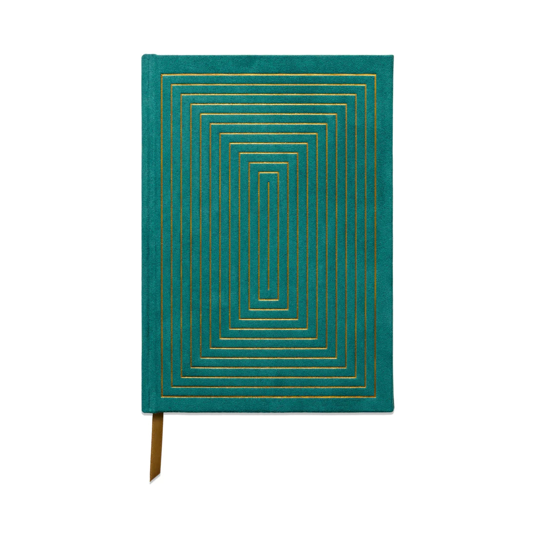 Suede Journal with Pocket | Linear Boxes - Green