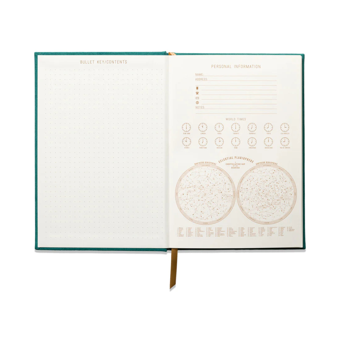 Suede Journal with Pocket | Linear Boxes - Green
