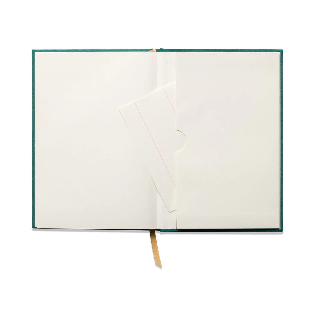 Suede Journal with Pocket | Linear Boxes - Green