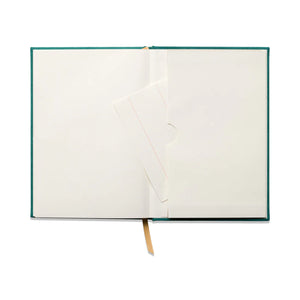 Suede Journal with Pocket | Linear Boxes - Green