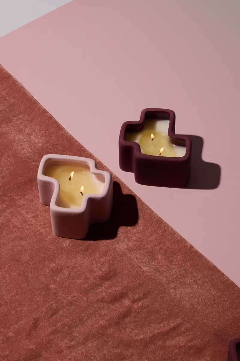 Jigsaw Candle Set | Pink Pistachio & Black Dahlia Fig 4oz
