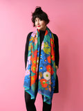 Silk/Modal Scarf | BUSH BLOOM BLUE