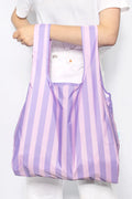 Reusable Shopper Tote | Purple Stripe