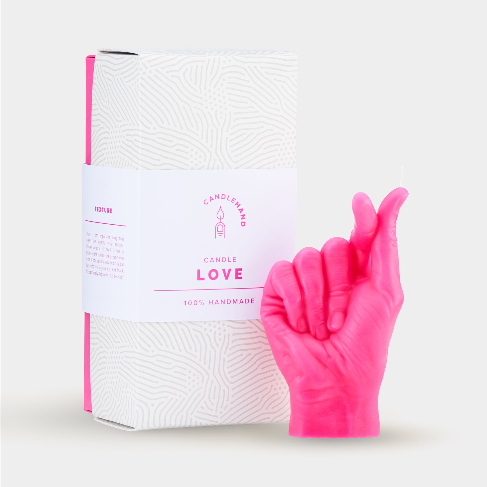 Love Hand Gesture Candle | Pink