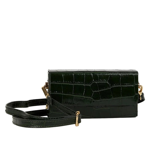 margot clutch | black croc