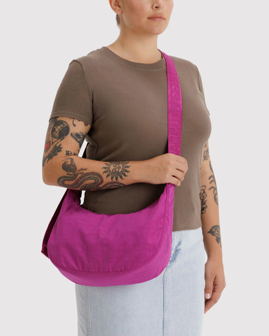 Medium Crescent Bag | Deep Fuchsia
