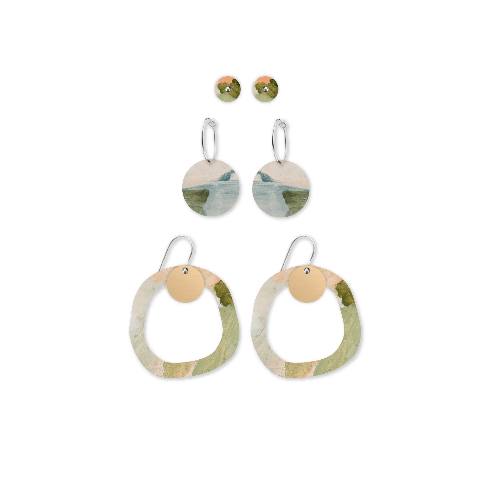 Kiasmin 2 Aura Circle Party Pack Earrings