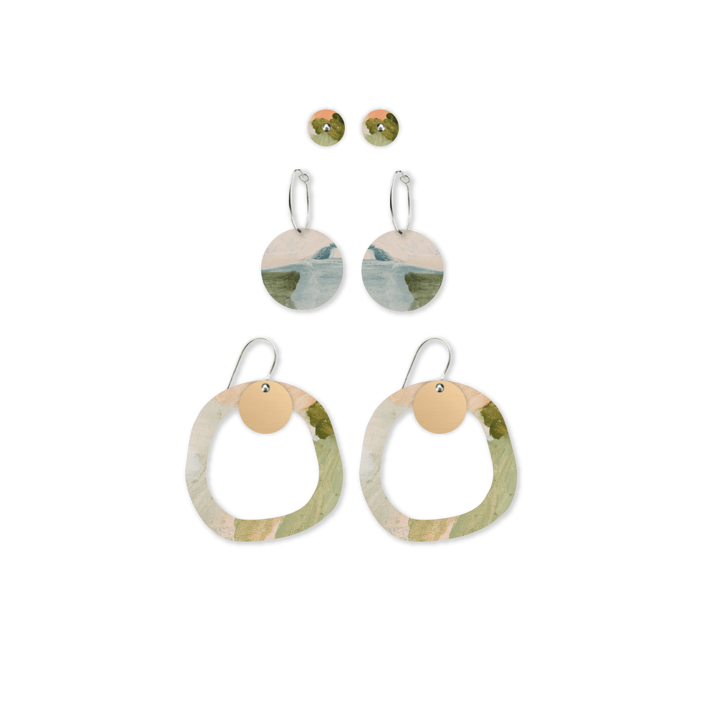 Kiasmin 2 Aura Circle Party Pack Earrings