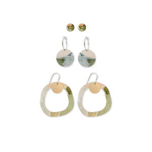 Kiasmin 2 Aura Circle Party Pack Earrings