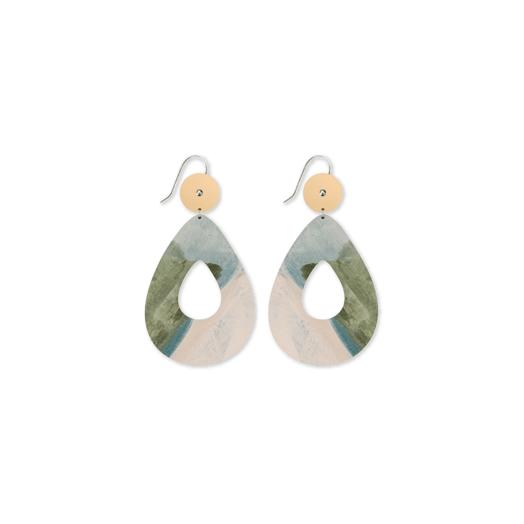Kiasmin Small Avo Circle Drop Earrings