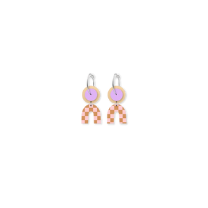Playful Hues Layered Small Arch Hoop Earrings