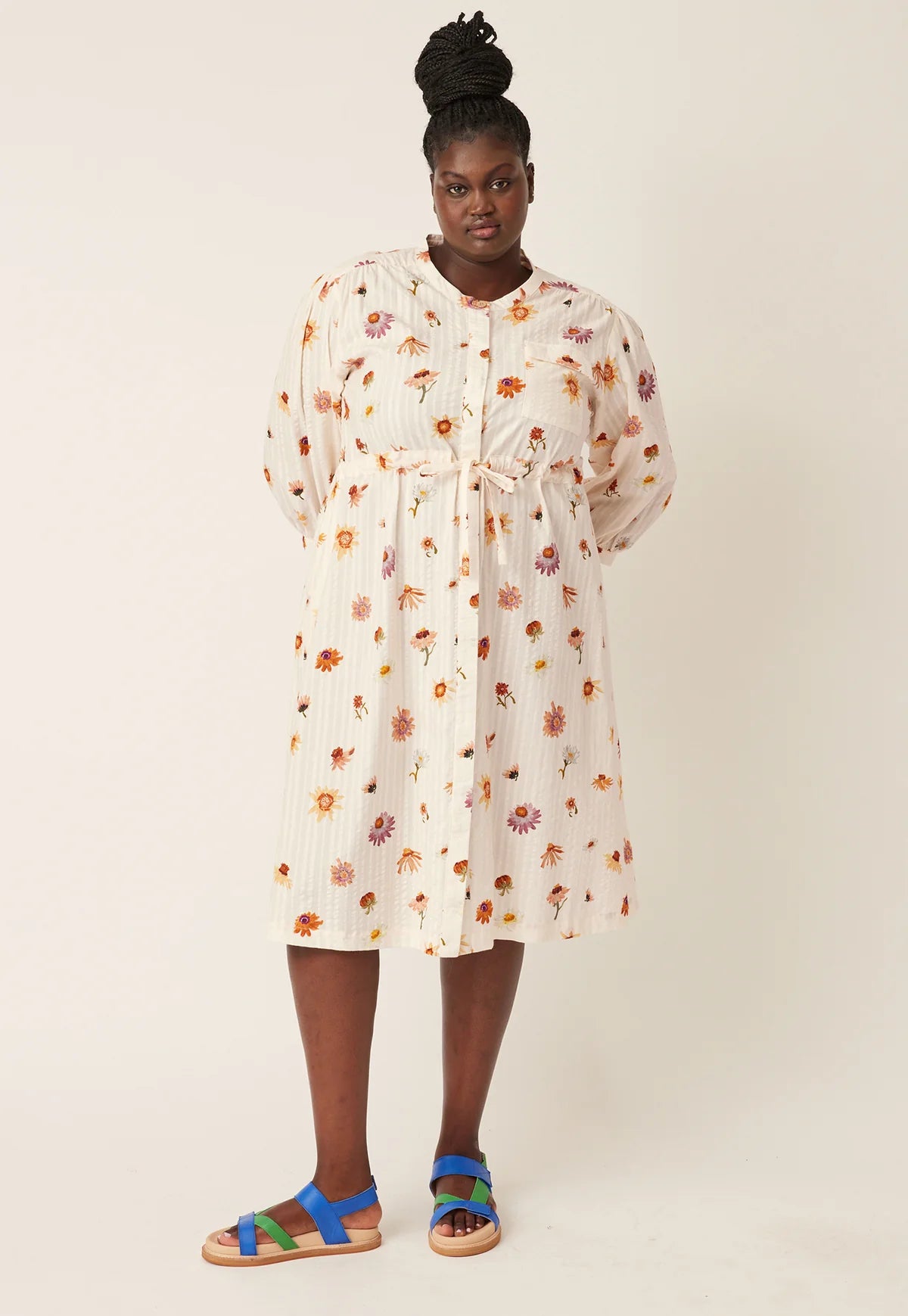 Edie Drawstring Dress | Paper Daisy Cream