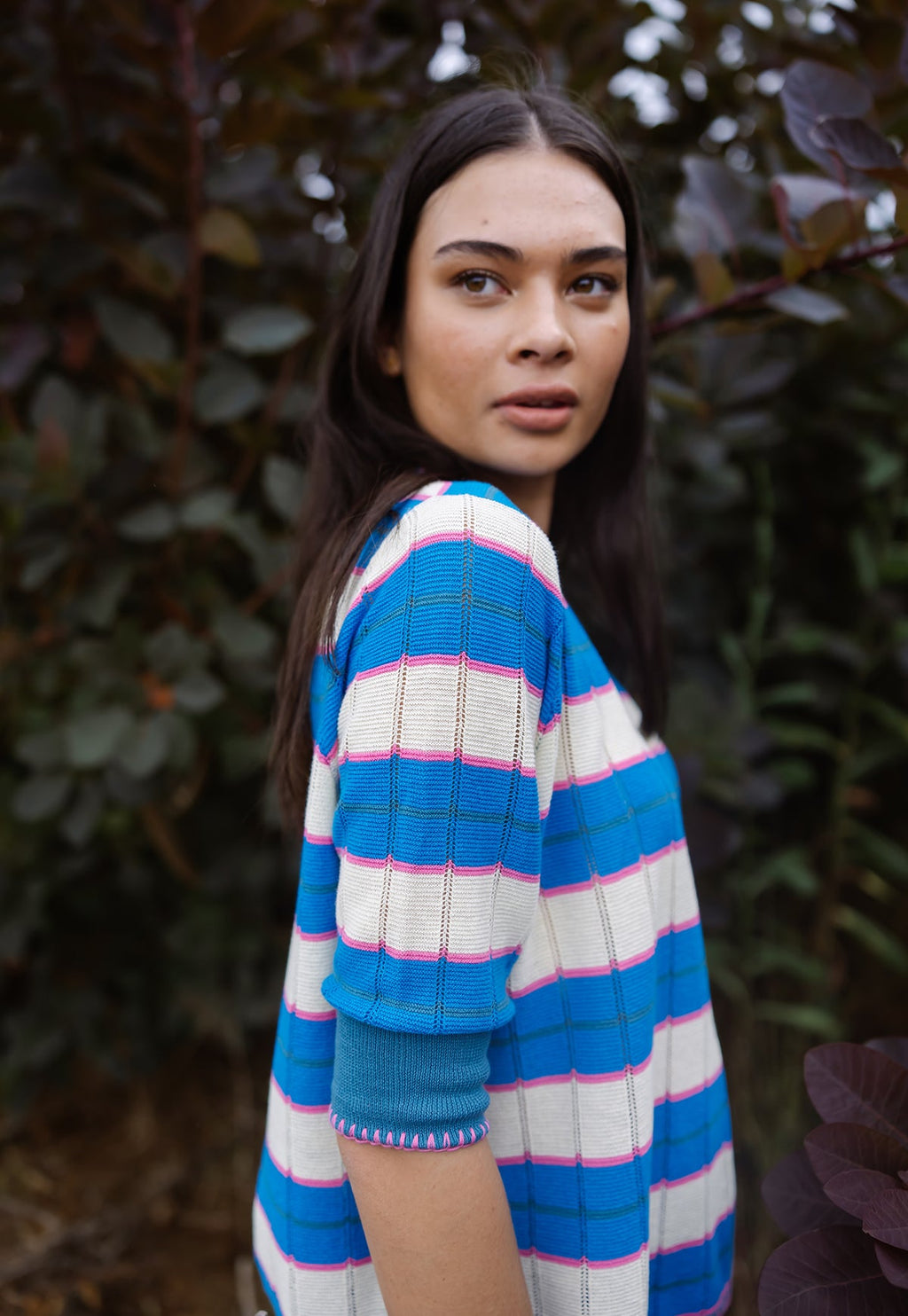 Mia Stripe Knit | Teal