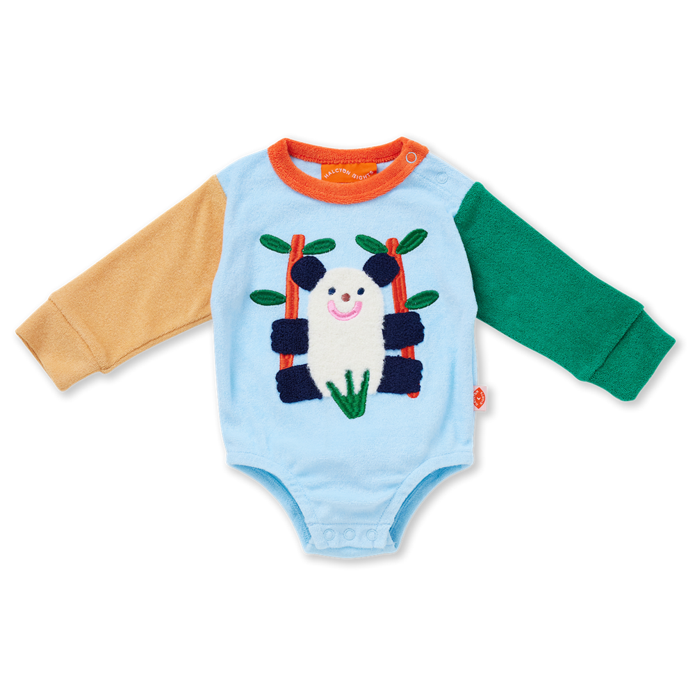 Zoo Crew Blue | Terry Long Sleeve Bodysuit