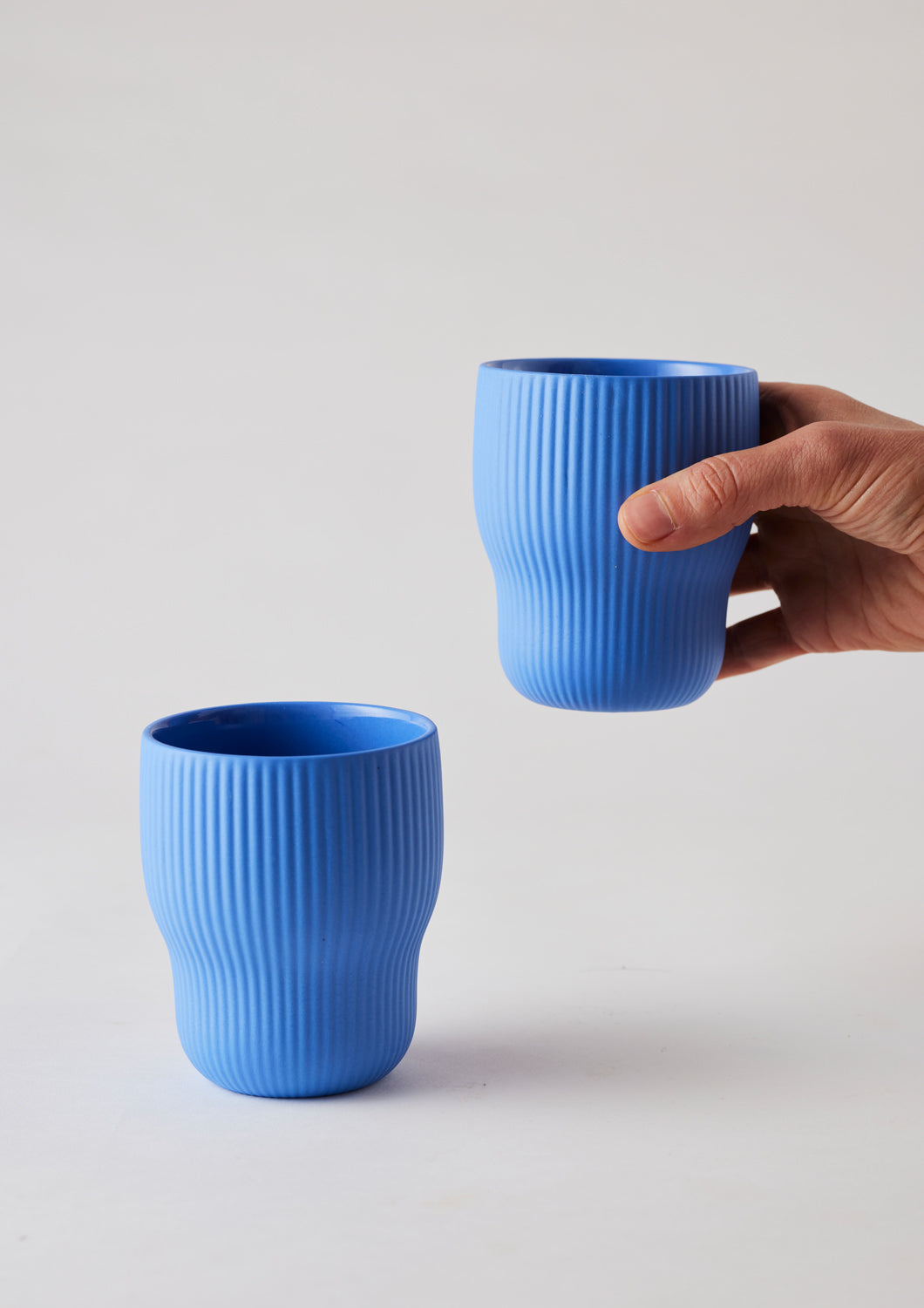 Cobalt Pigment Latte Cups | Set Of Two