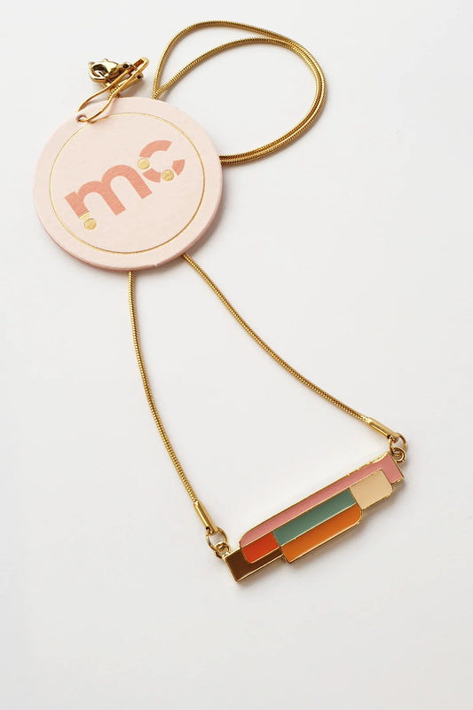 Leadlight Necklace | Pink