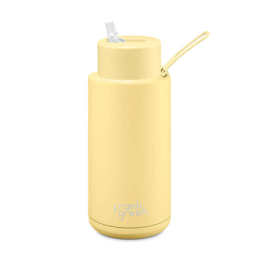 Ceramic Bottle Straw Lid | 34oz Buttermilk