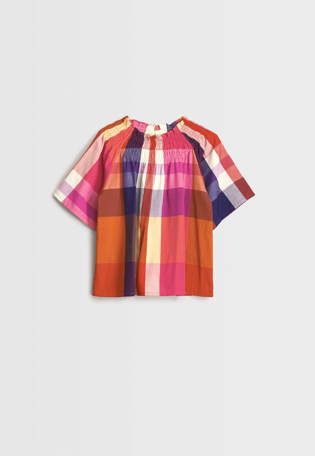 Meadow Frills Top | Multi Golden Plaid