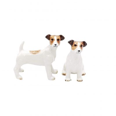 Porcelain Salt & Pepper Jack Russell