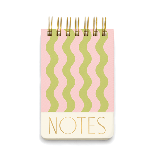 Twin Wire Chunky Notepad | Wavy Stripes