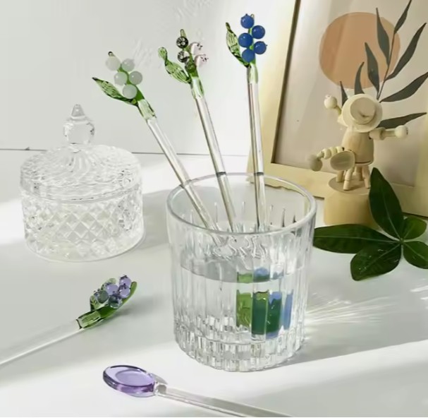 Orchid Glass Spoons | Various Colours