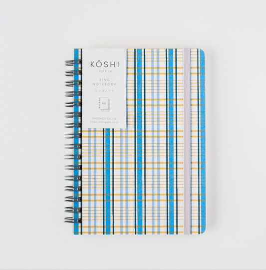 Koshi Shogado Plaid Ring Notebook | A6