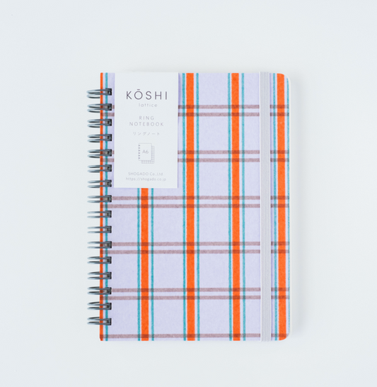 Koshi Shogado Plaid Ring Notebook | A6