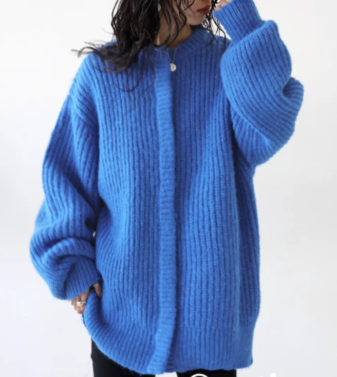 Chunky Cardigan | Blue