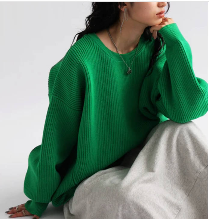 Knit Sweater | Kelly Green