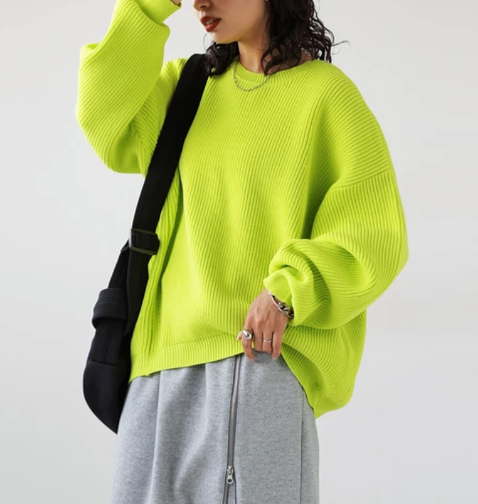 Knit Sweater | Fluro Green