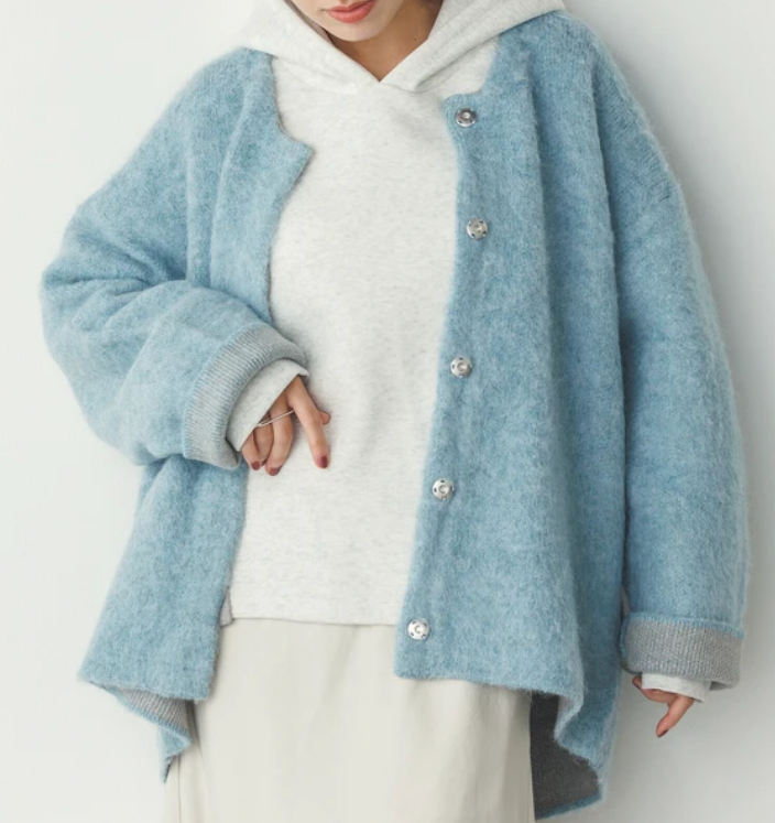 Cosy Knit Collarless Jacket | Various Colours