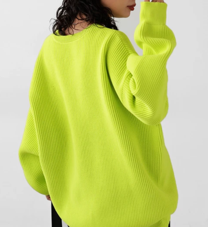 Knit Sweater | Fluro Green