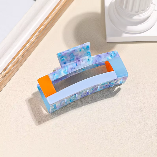 80's Square Hair Claw | Various Colours